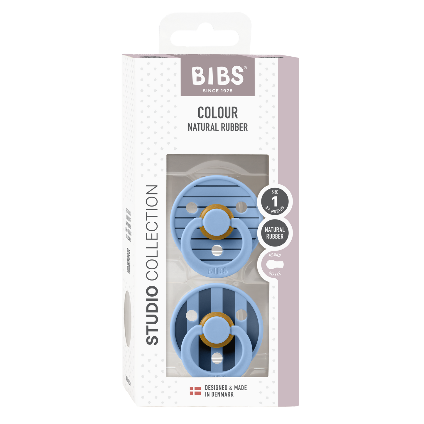BIBS Studio Colour, S1 - Pin Sky Blue Mix - (2pk)