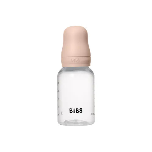BIBS Baby Bottle, BPA Free plastic 150ml Silicone - Blush