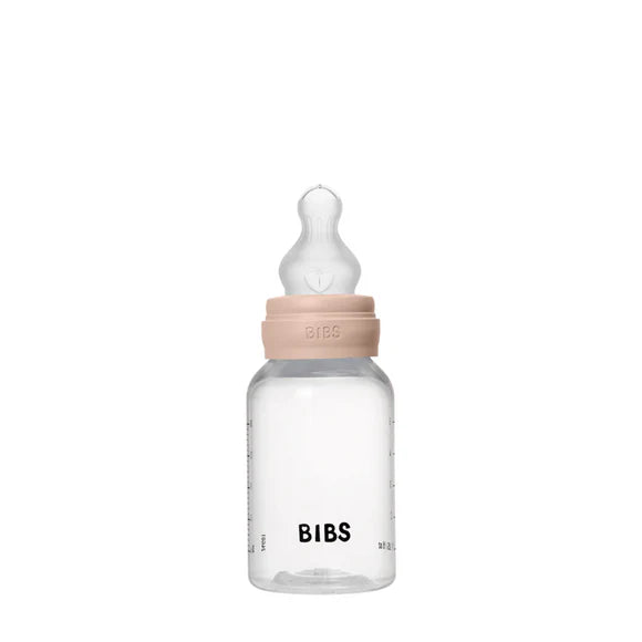 BIBS Baby Bottle, BPA Free plastic 150ml Silicone - Blush