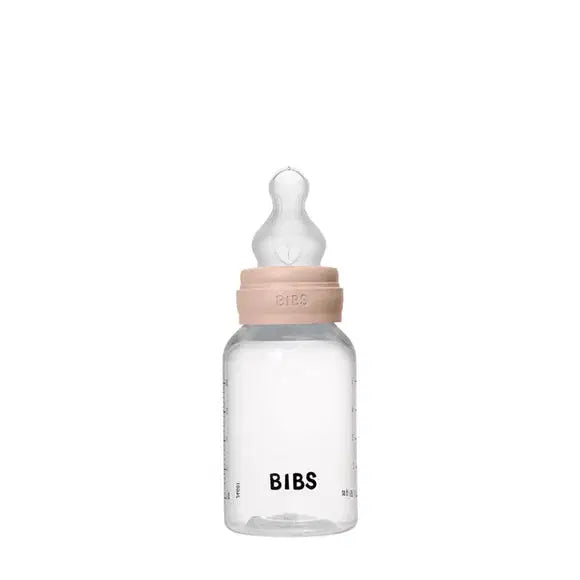 BIBS Baby Bottle, BPA Free plastic 150ml Silicone - Blush
