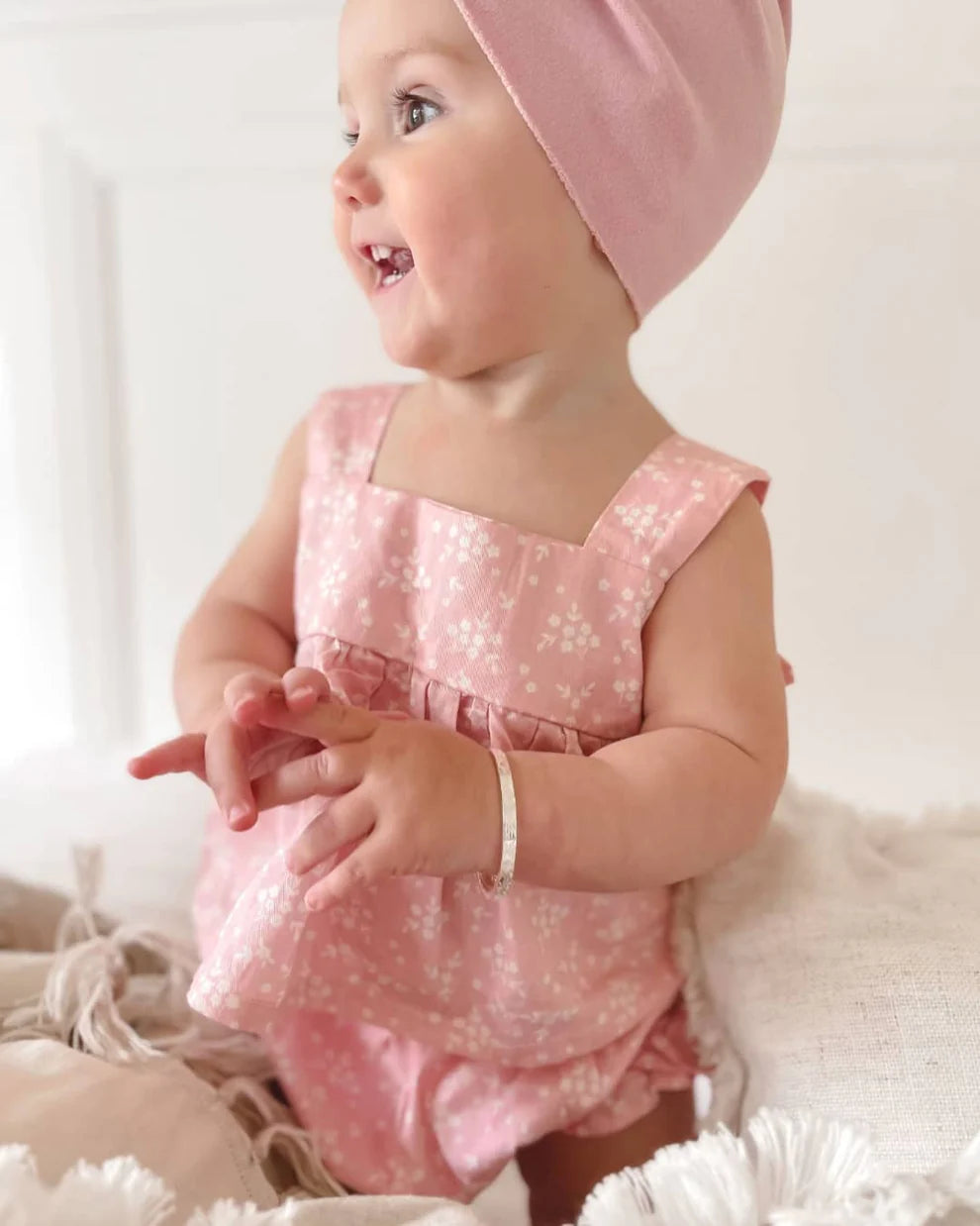 Baby Girl Alice Blossom Pink Top and Bloomer Pants Two Piece Set (100% Cotton)