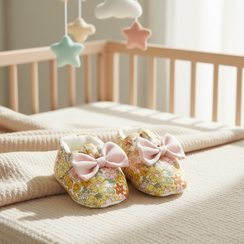 ALIMROSE Bow Booties Blossom Lily Pink