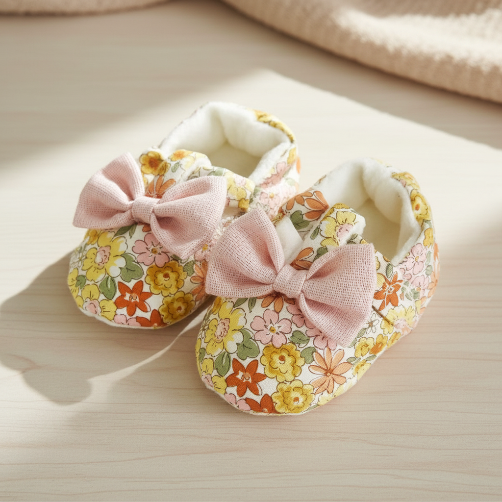 ALIMROSE Bow Booties Blossom Lily Pink