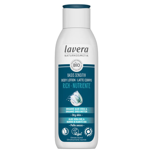 LAVERA Basis Sensitiv Body Lotion 250ml - Vegan Moisture