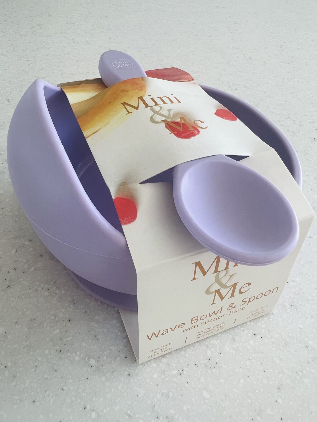 Mini & Me Wave Bowl & Spoon Lilac