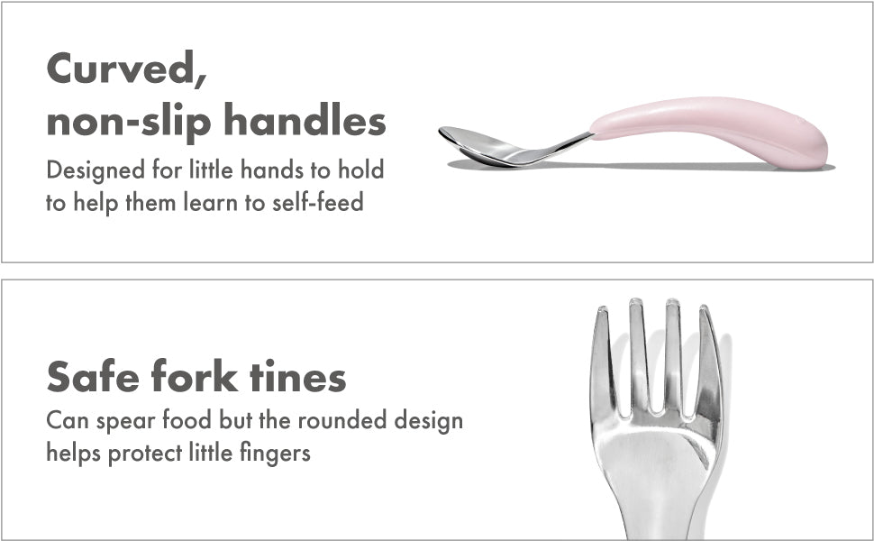 OXO TOT Fork & Spoon Set - Blossom