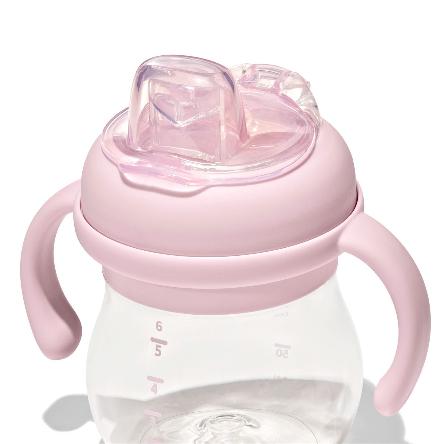OXO TOT TRANSITIONS SOFT SPOUT SIPPY CUP WITH REMOVABLE HANDLES 6OZ - BLOSSOM