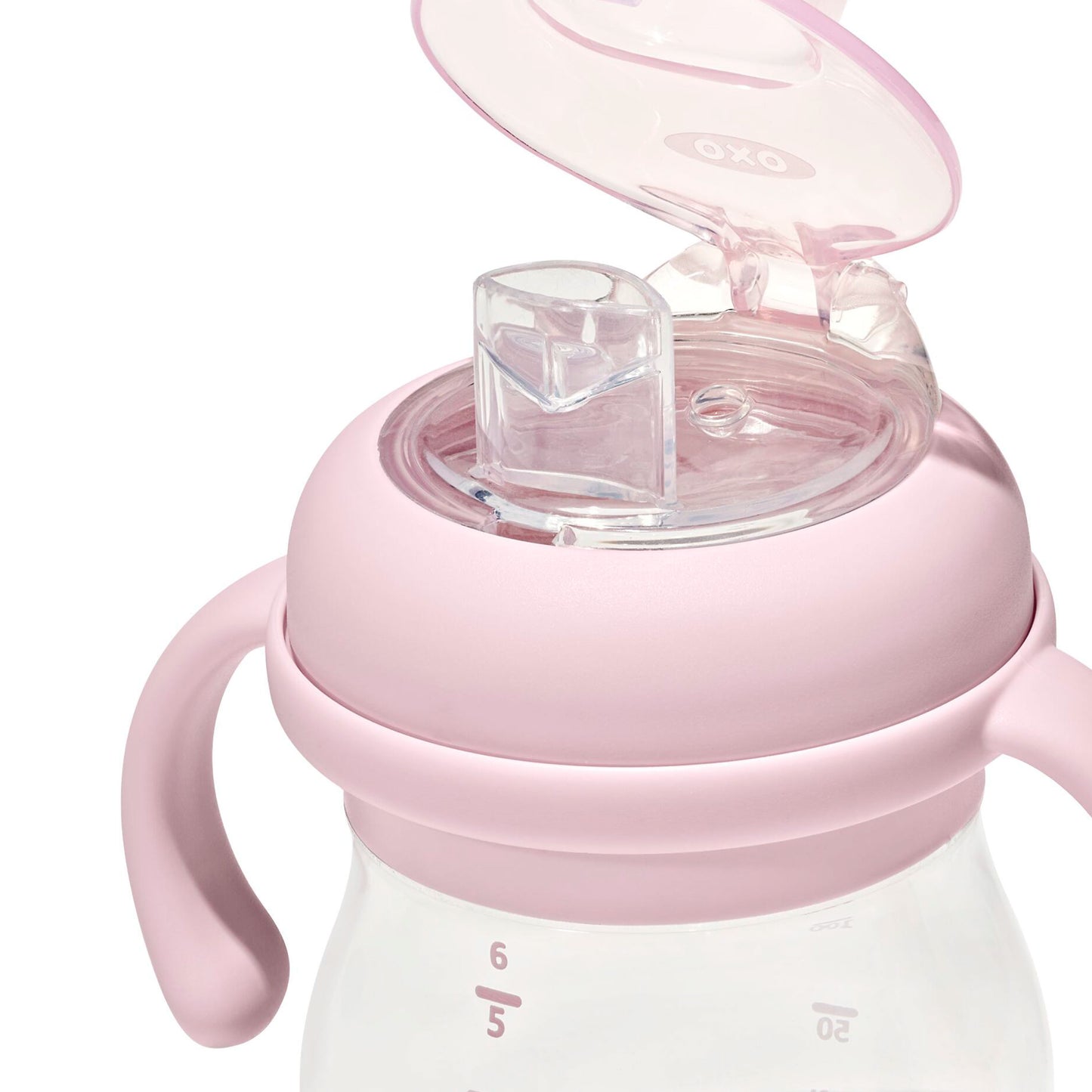 OXO TOT TRANSITIONS SOFT SPOUT SIPPY CUP WITH REMOVABLE HANDLES 6OZ - BLOSSOM