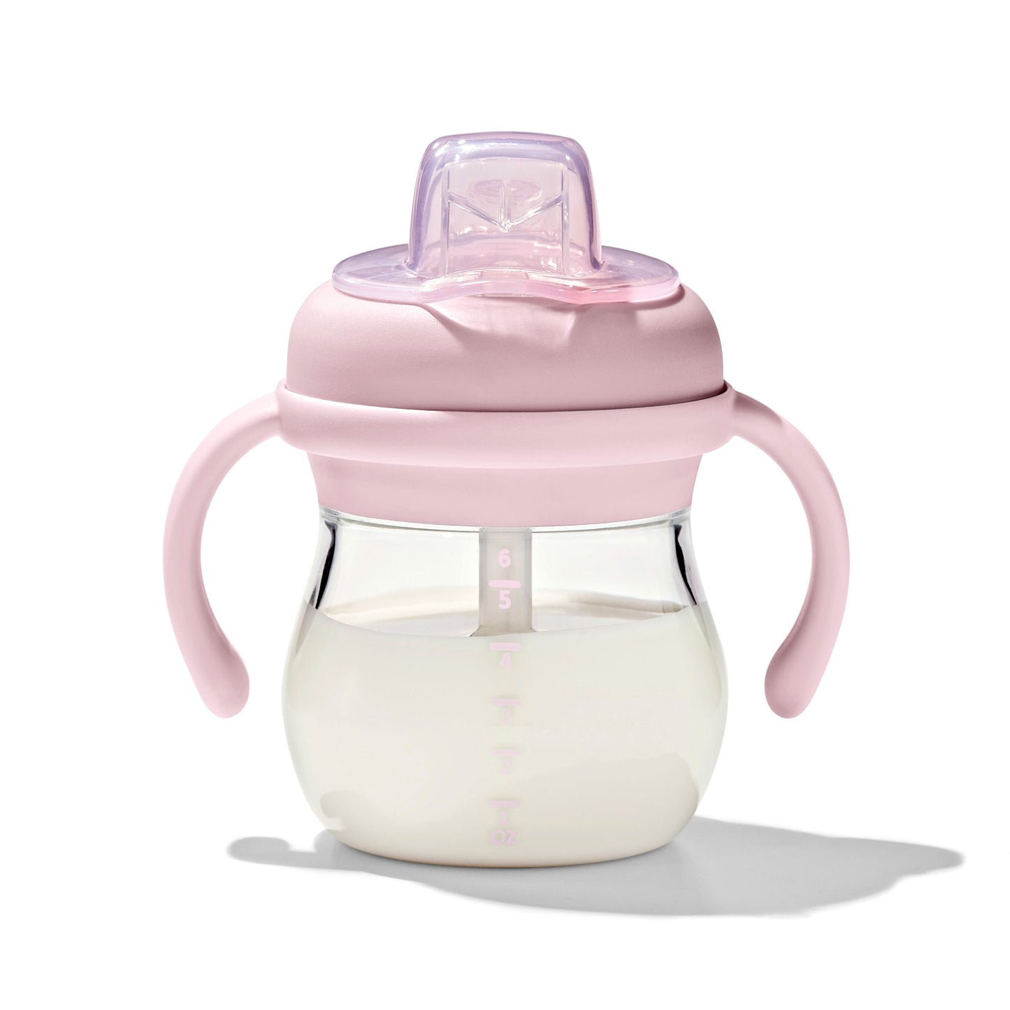OXO TOT TRANSITIONS SOFT SPOUT SIPPY CUP WITH REMOVABLE HANDLES 6OZ - BLOSSOM