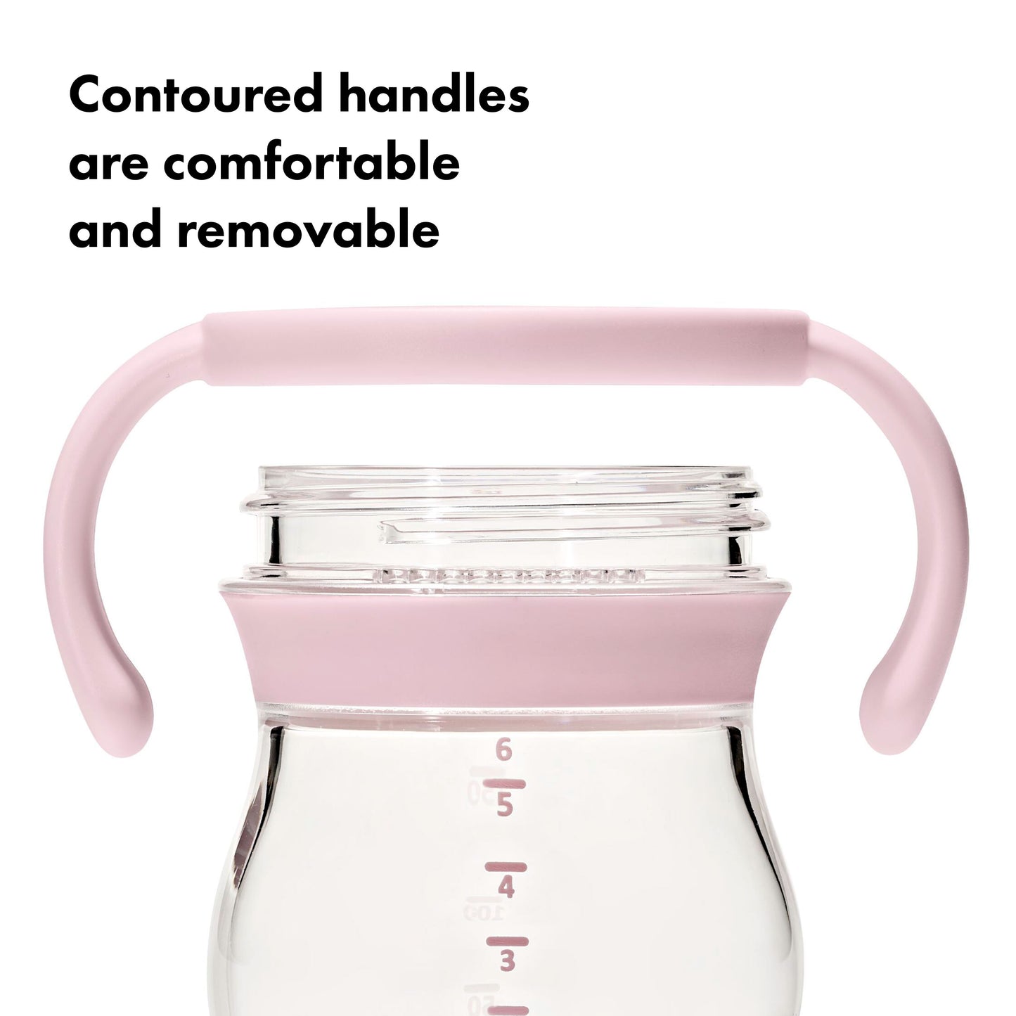 OXO TOT TRANSITIONS SOFT SPOUT SIPPY CUP WITH REMOVABLE HANDLES 6OZ - BLOSSOM