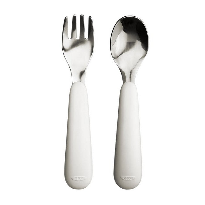 OXO TOT FORK & SPOON SET - PINK