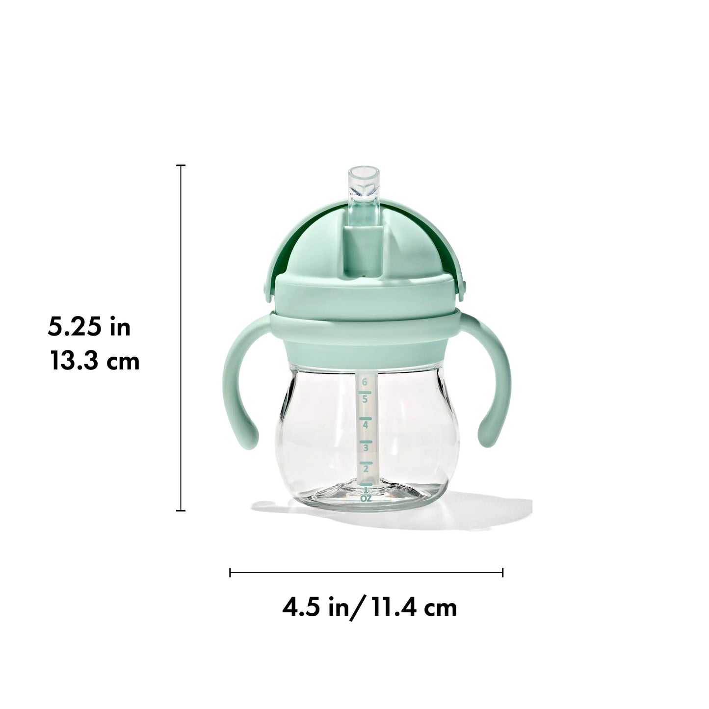 OXO TOT TRANSITIONS SOFT SPOUT SIPPY CUP WITH REMOVABLE HANDLES 6OZ - OPAL