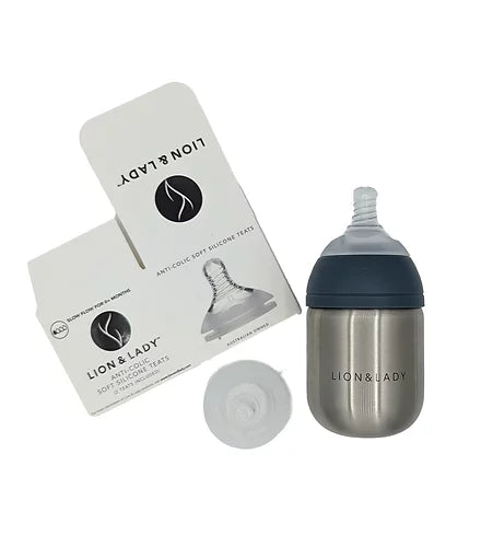 The Lion & Lady Anti Colic Teat Twin Pack - 3 Flow Sizes