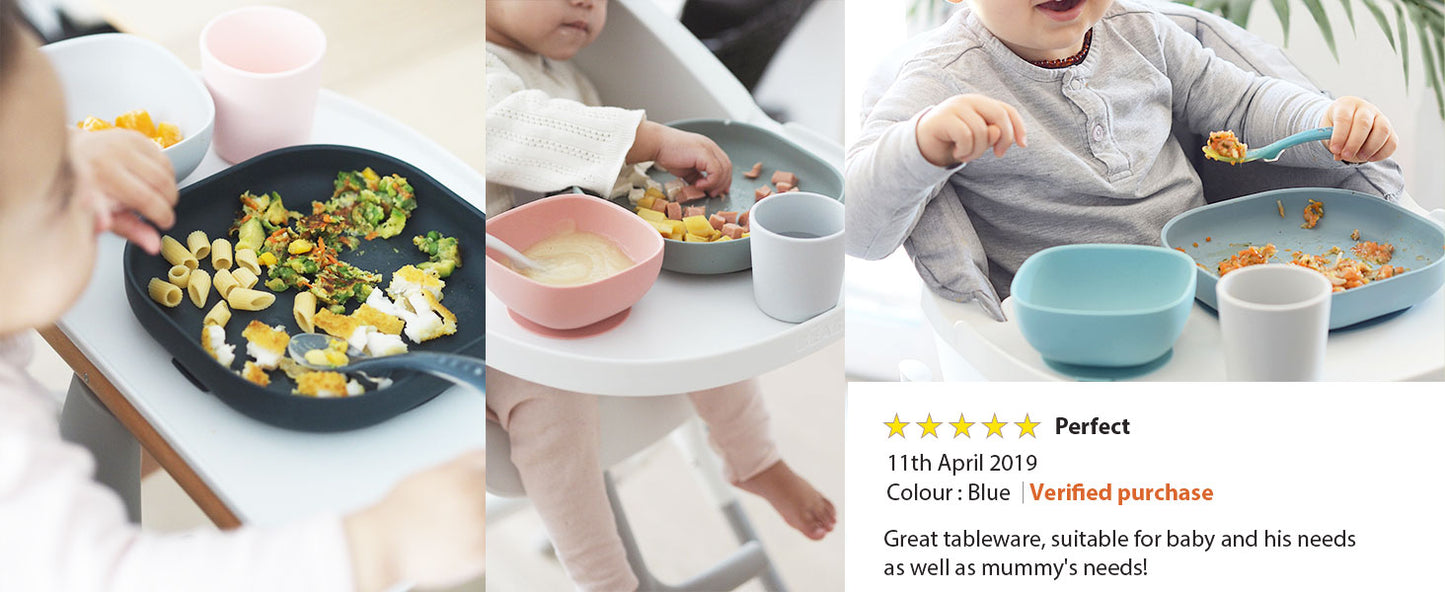 BEABA SILICONE SUCTION MEAL SET - EUCALYPTUS