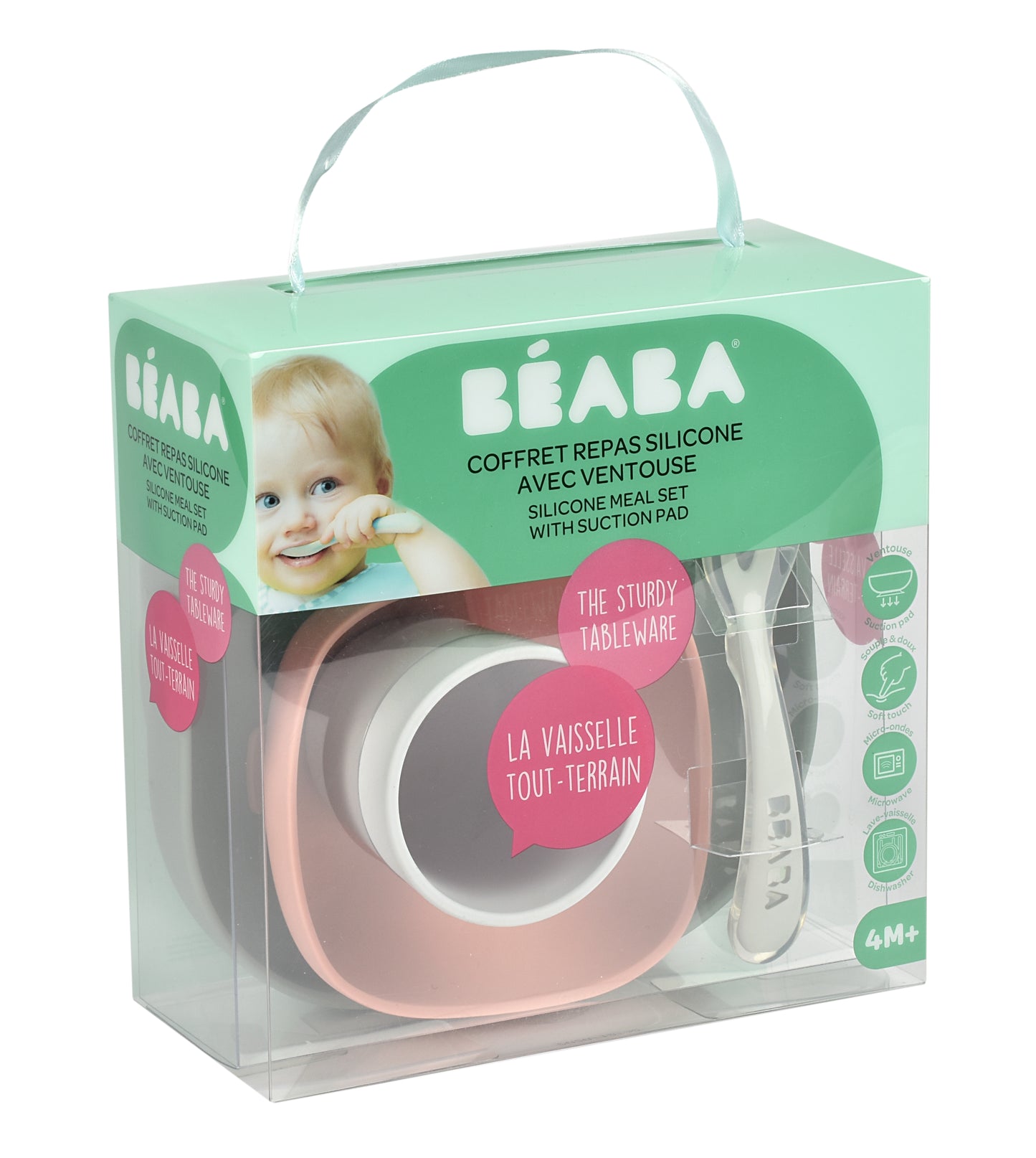 BEABA SILICONE SUCTION MEAL SET - EUCALYPTUS