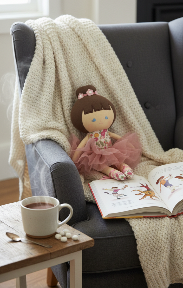 ALIMROSE Baby Ballerina Doll 25cm - Rose Garden