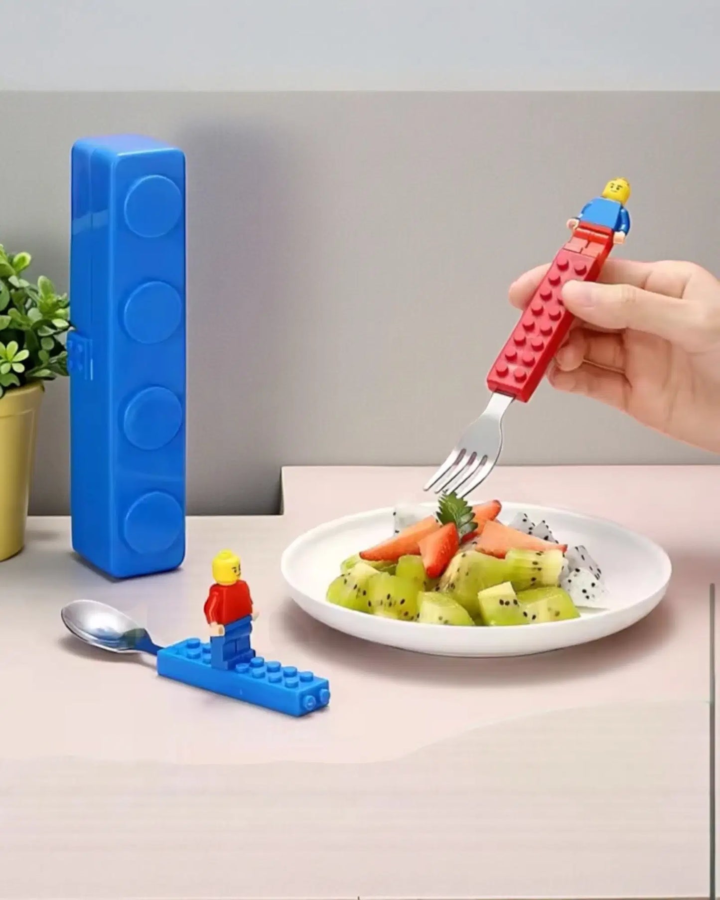 🧱 Giggle Bubs™ Brick Buddy Kids Cutlery Set