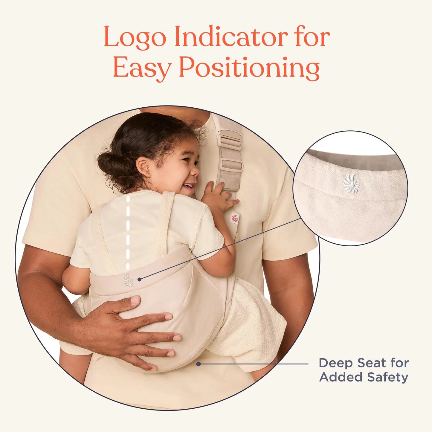 ERGOBABY UPSIE SLING CARRIER - NATURAL BEIGE