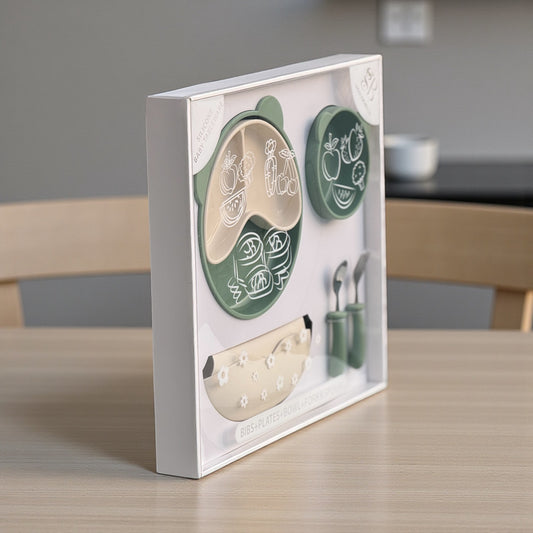 π Giggle Bubs Grow-With-Me Silicone Feeding Set