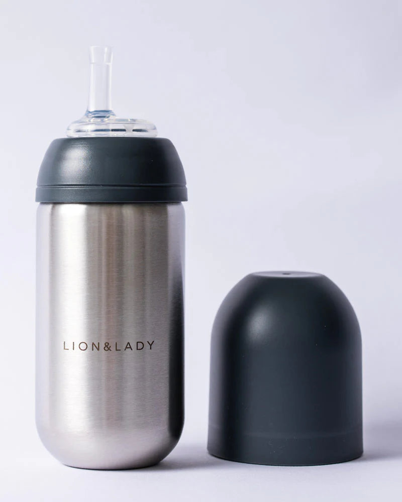 The Lion & Lady Toddler Straw Cup - 350ml 18/8 Stainless Steel (More Colors)