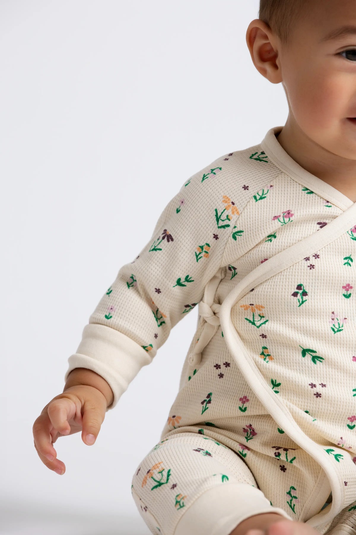 Monica + Andy Kimono Tie One-Piece Fall Flowers