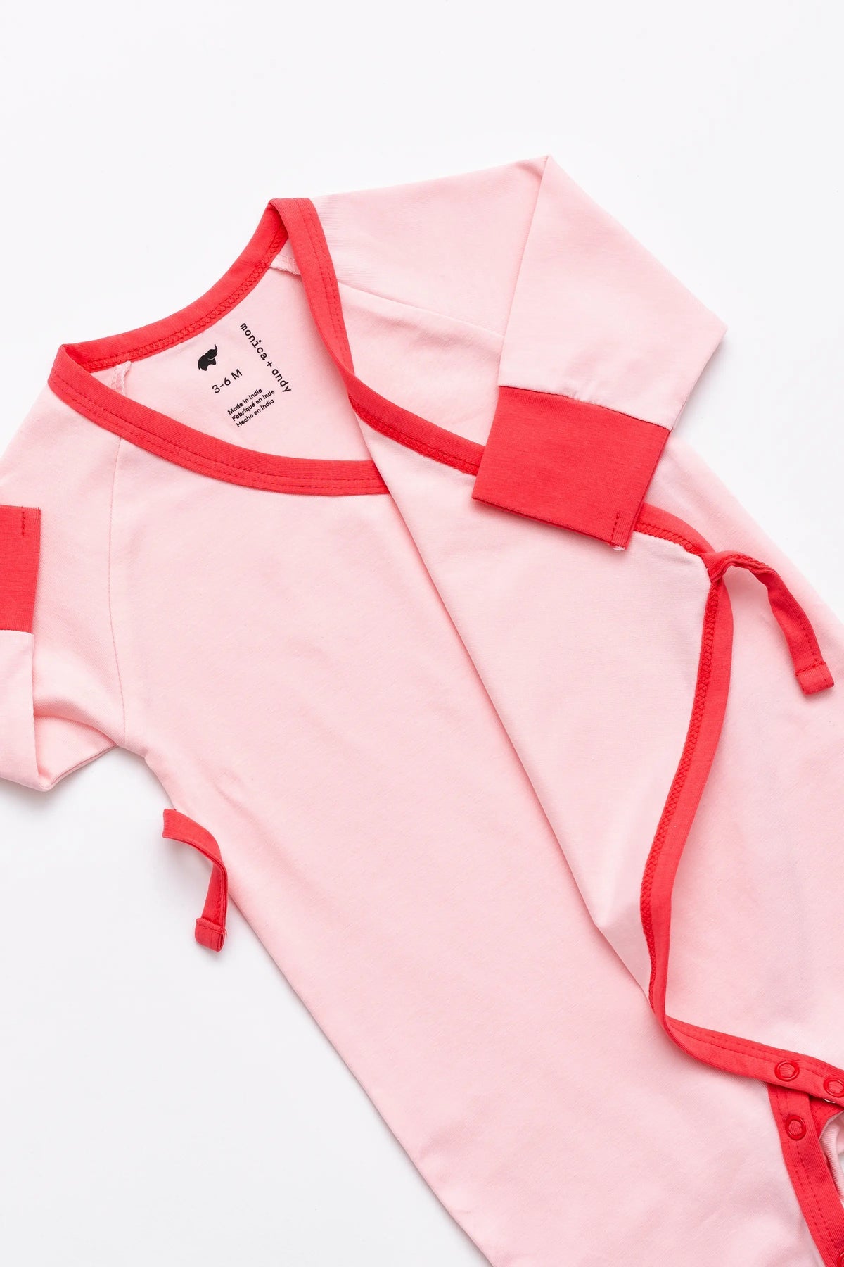 Monica + Andy Kimono Tie One-Piece Light Pink