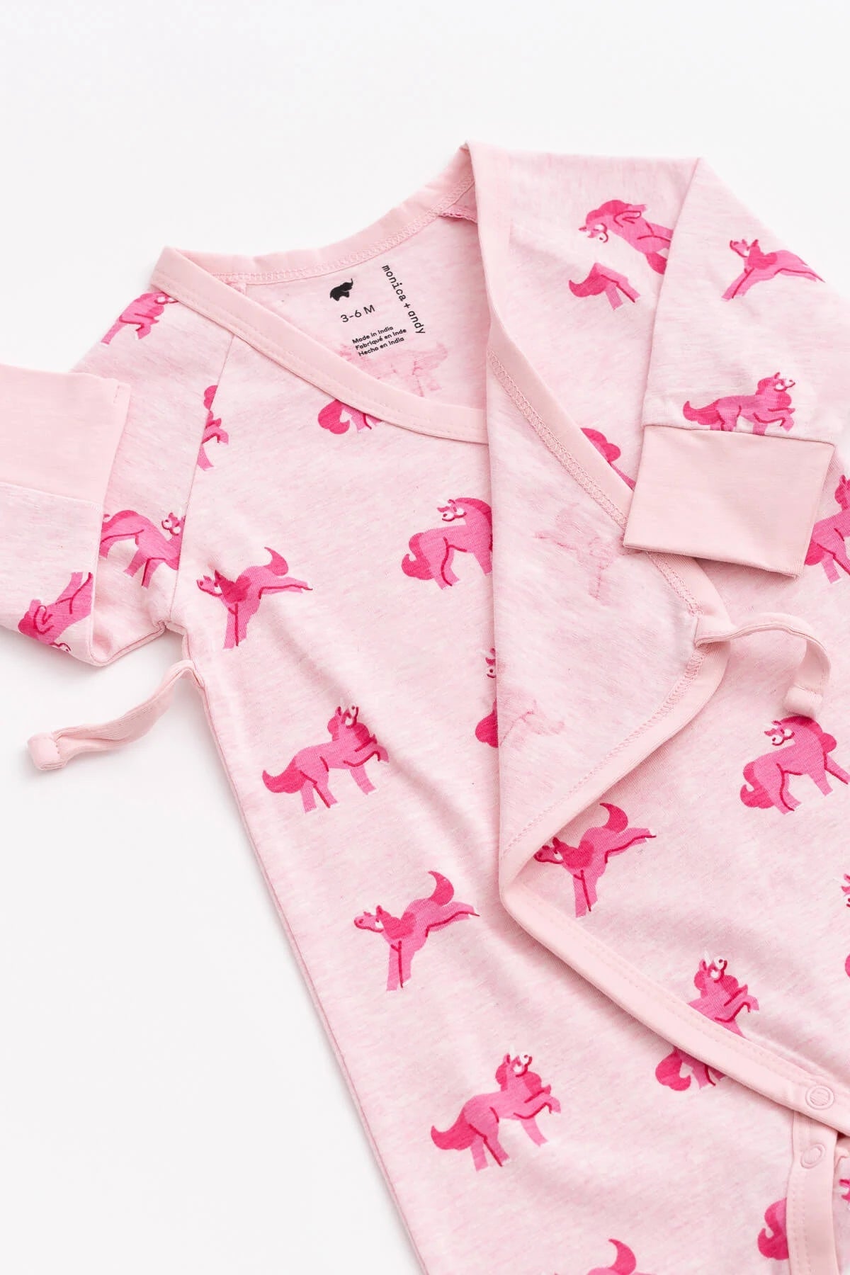 Monica + Andy Kimono Tie One-Piece Pink Unicorns