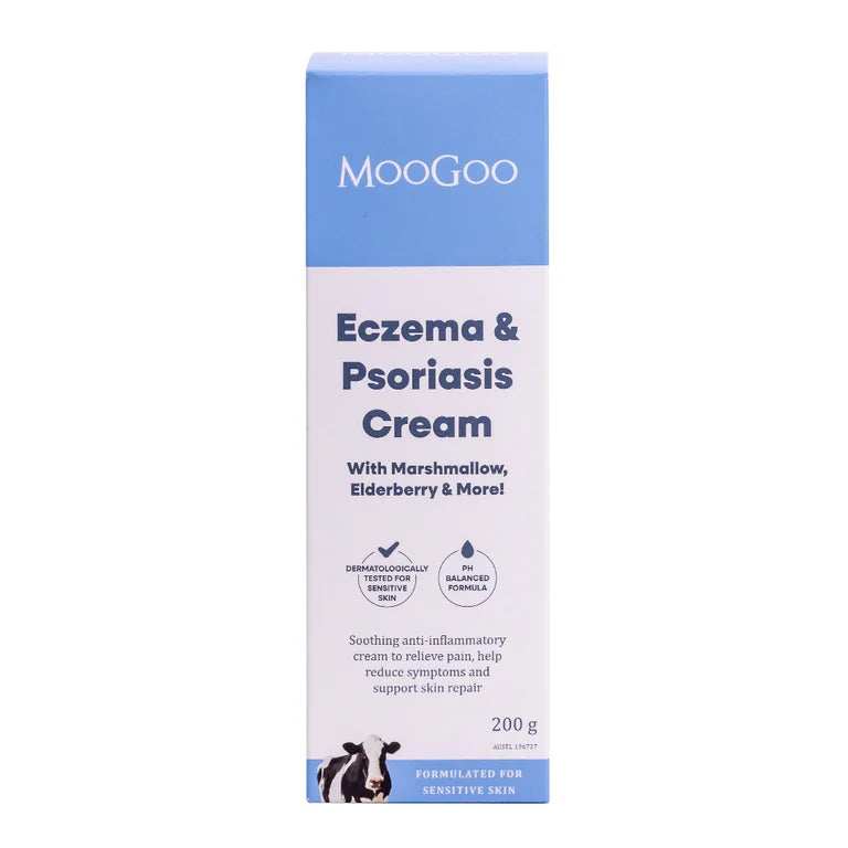MooGoo Eczema & Psoriasis Cream with Marshmallow, Elderberry & More