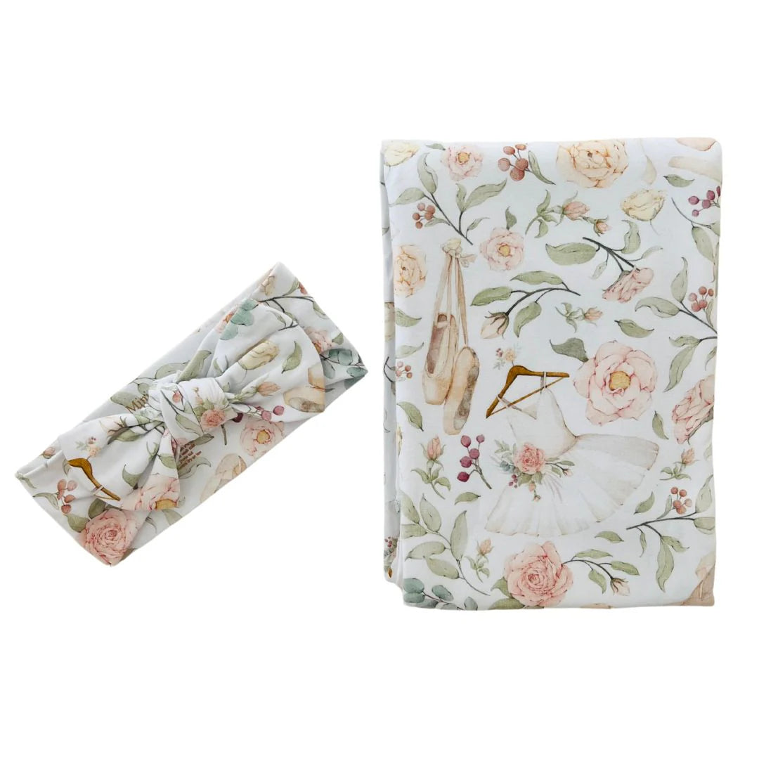 Mini & Me ORGANIC JERSEY BABY WRAP SET AMELIA