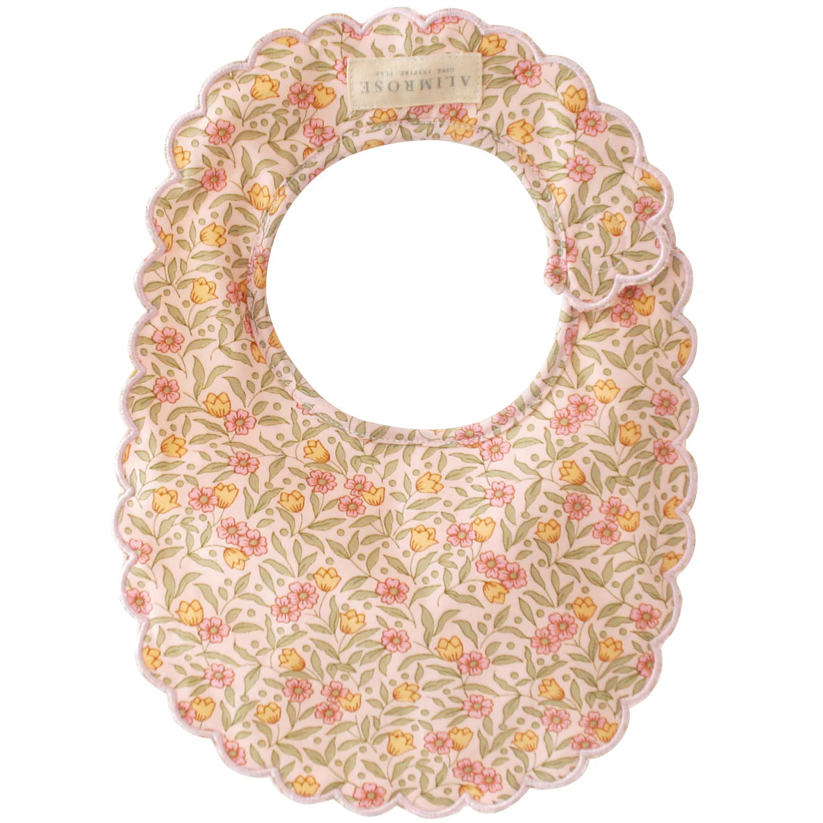 ALIMROSE Scallop Bib Blossom Lily Pink