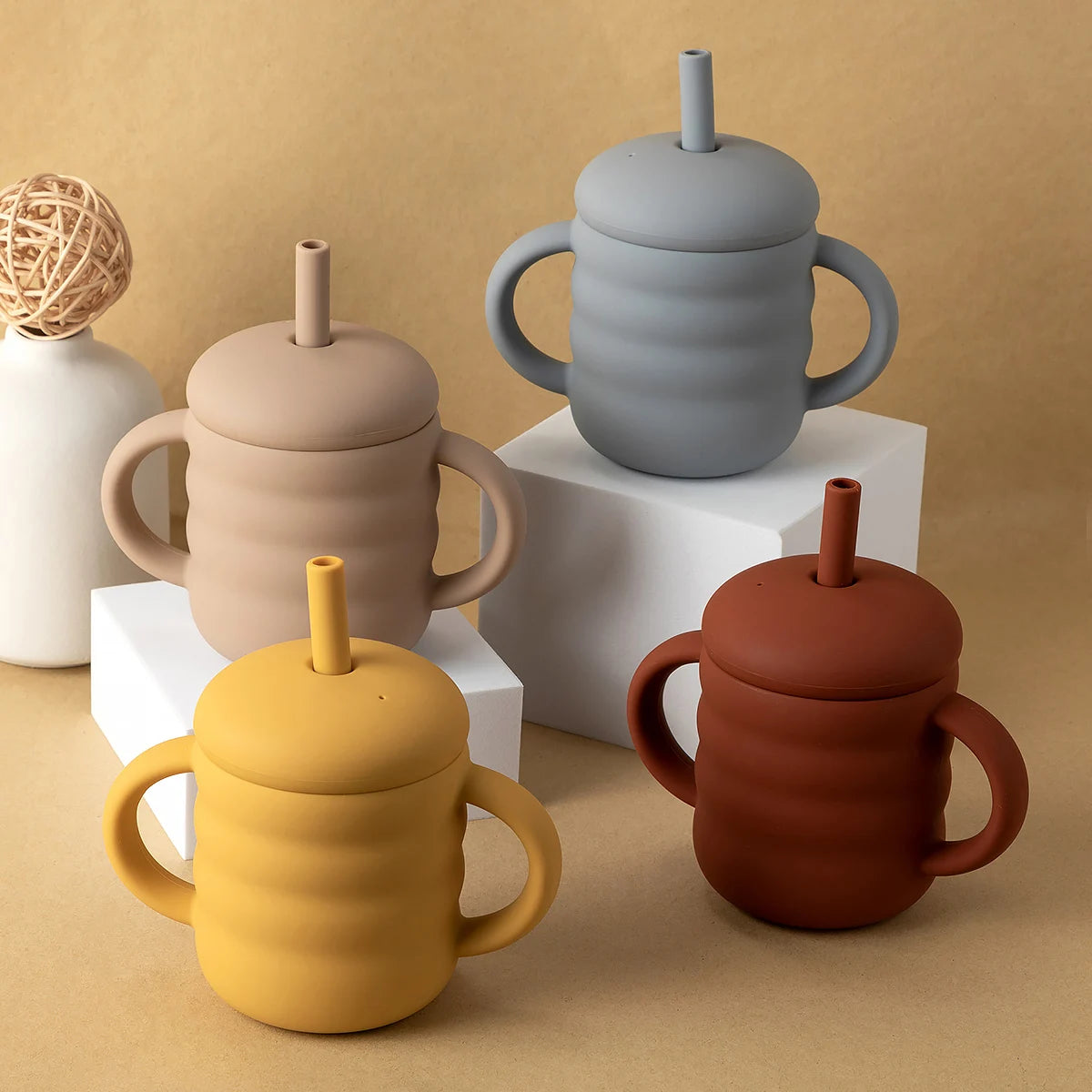 Baby Silicone Cups and Straw