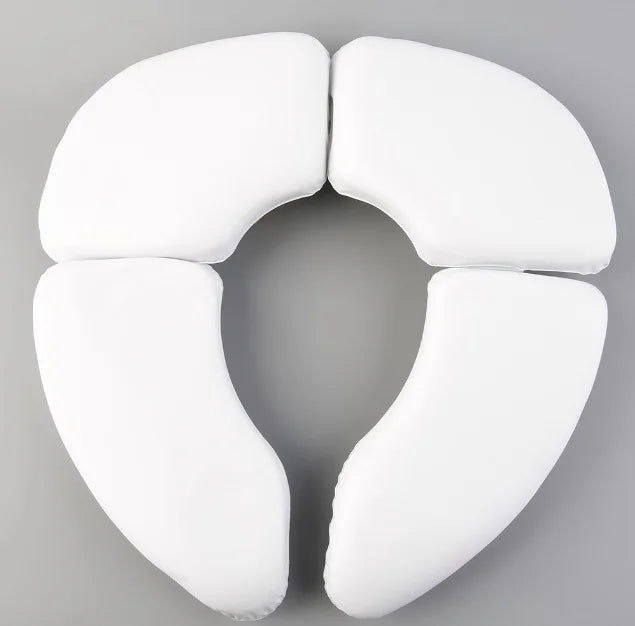 Children's foldable, portable toilet seat cushion ring