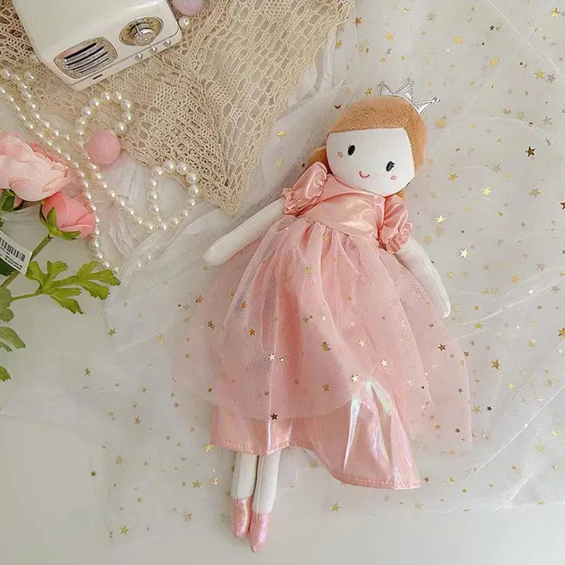Giggle Bubs Princess Peony Doll 35CM Blus Pink With Crown