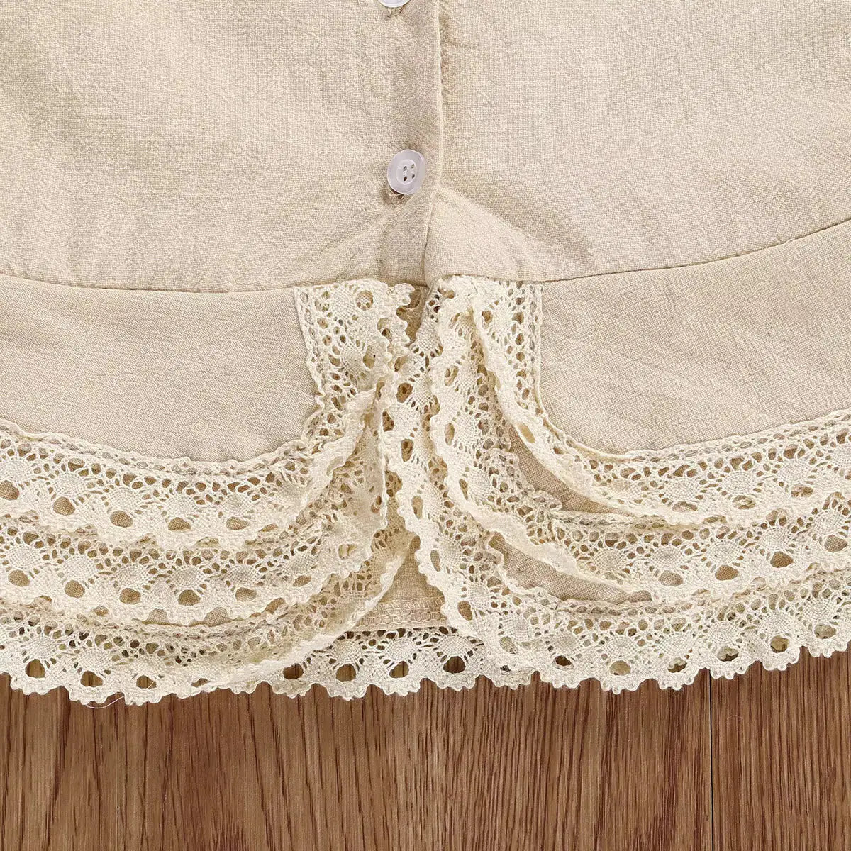 Giggle Bubs, Baby Girl Cotton Princess Sleeveless Lace Vest Top and Layered Skirts Panty Suit