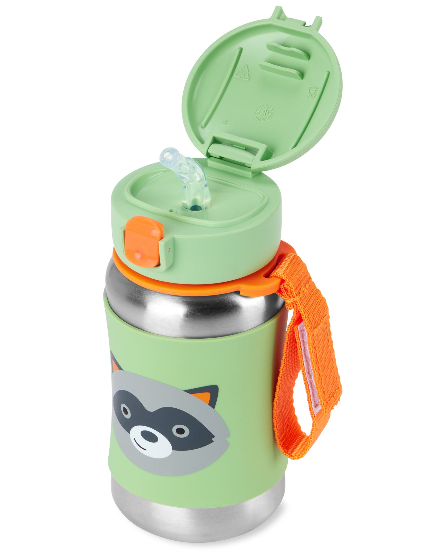 SKIP HOP ZOO STAINLESS STEEL STRAW BOTTLE - RACCOON