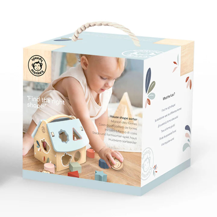 Speedy Monkey House Shape Sorter with 8 blocks
