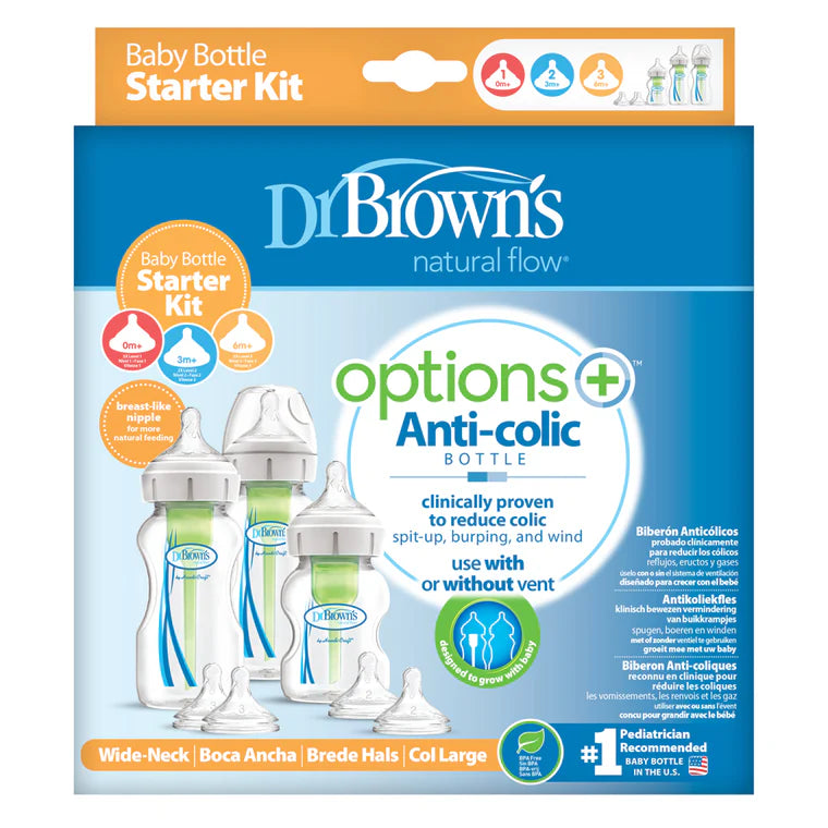 DR BROWN'S OPTIONS+ ANTI COLIC WIDE NECK STARTER SET