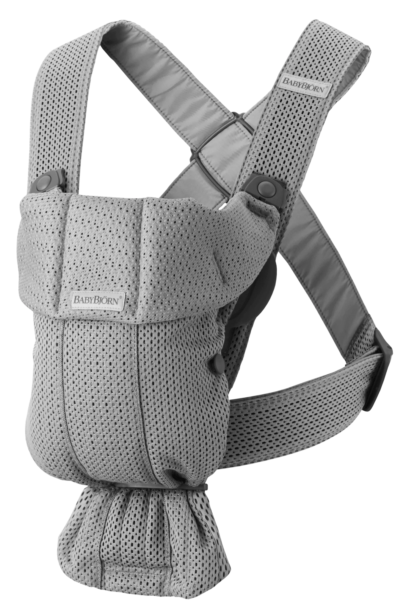 Baby Bjorn Baby Carrier Mini color Grey Fabric: 3D Mesh - Bubs Universe