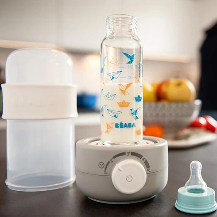 BEABA BABY MILK SECOND BOTTLE WARMER - GREY - Bubs Universe