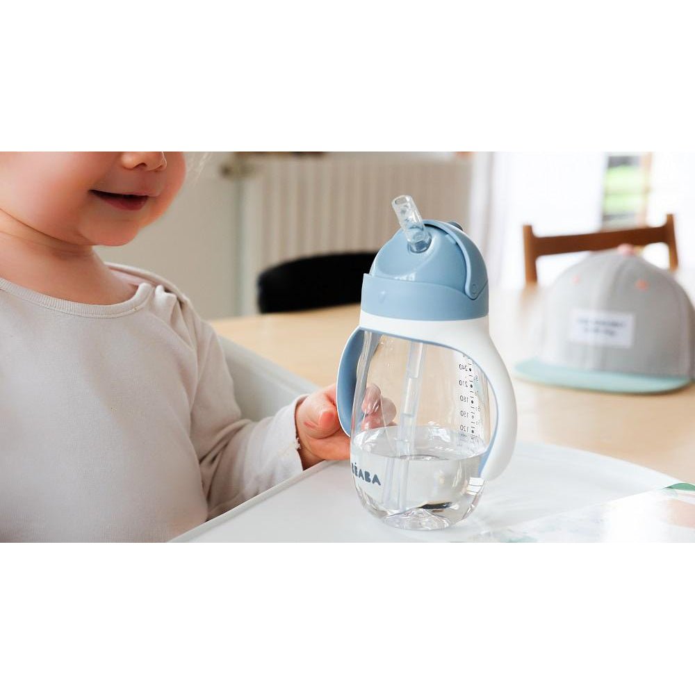 BEABA STRAW CUP 300ML - WINDY BLUE - Bubs Universe