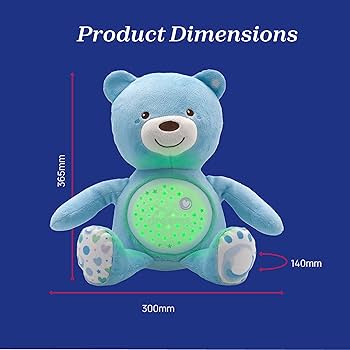 CHICCO Baby Bear Soft Toy Blue - Bubs Universe