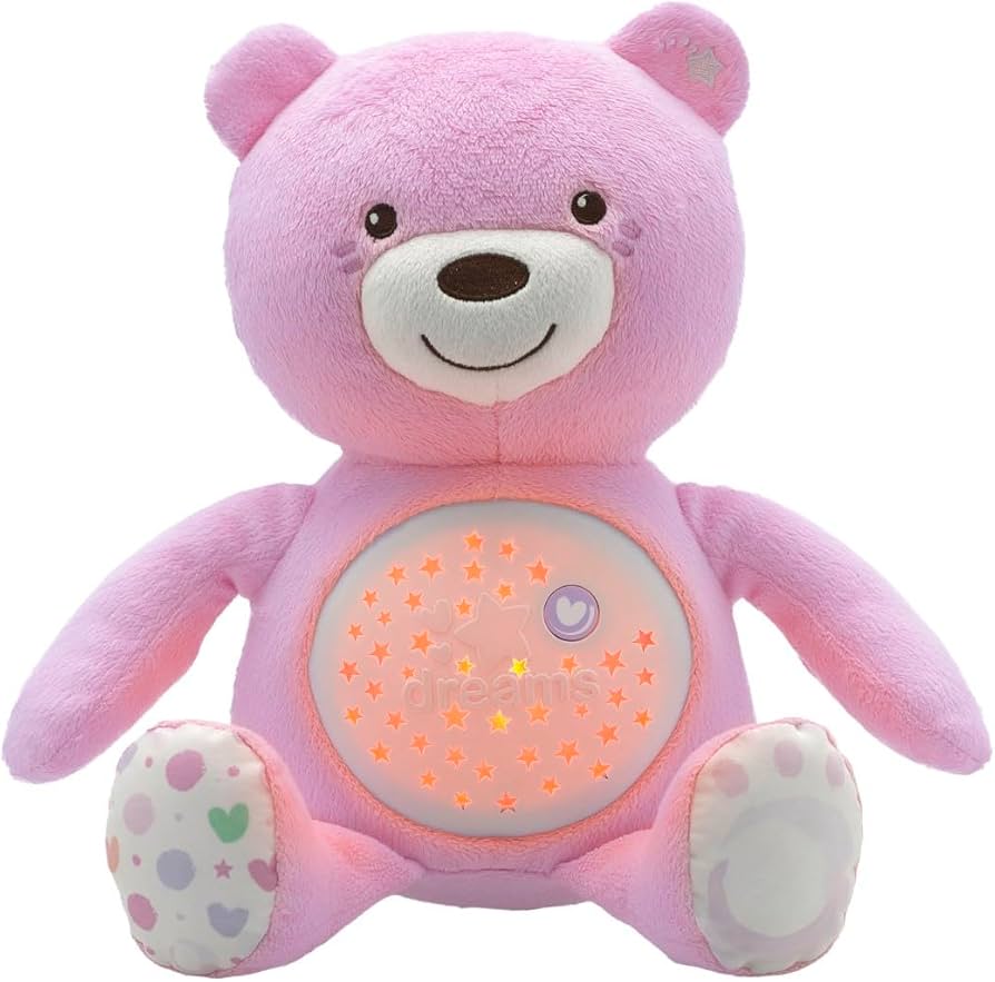 CHICCO Baby Bear Soft Toy Pink - Bubs Universe