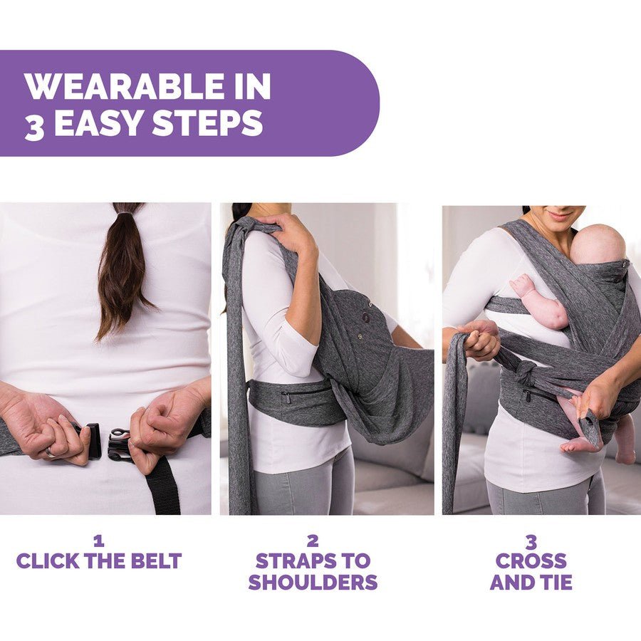 CHICCO Boppy Comfyfit Baby Carrier Grey - Bubs Universe