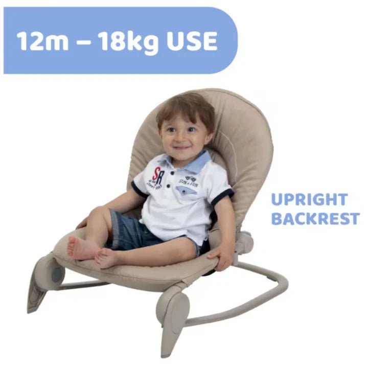 CHICCO Rocker: Hoopla Bouncer Re Lux Beige - Bubs Universe