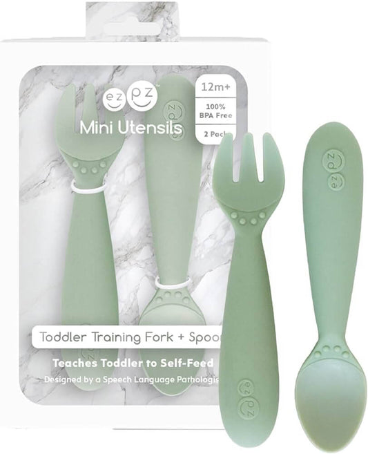 EzPz Mini Utensils training fork and spoon - Bubs Universe