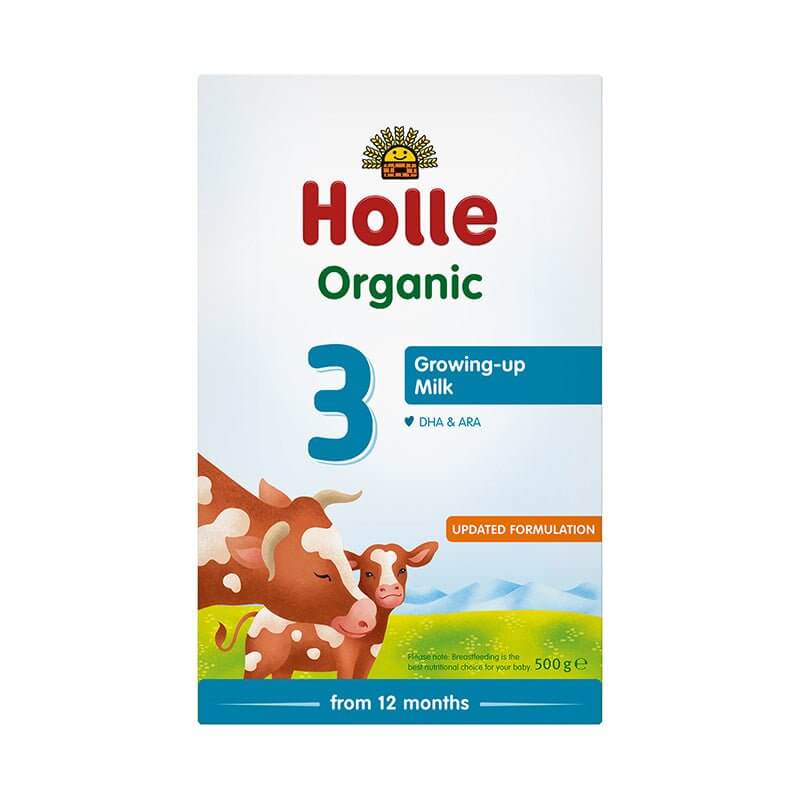 HOLLE Organic Cow Milk Toddler Formula 3 with DHA 500g - Bubs Universe