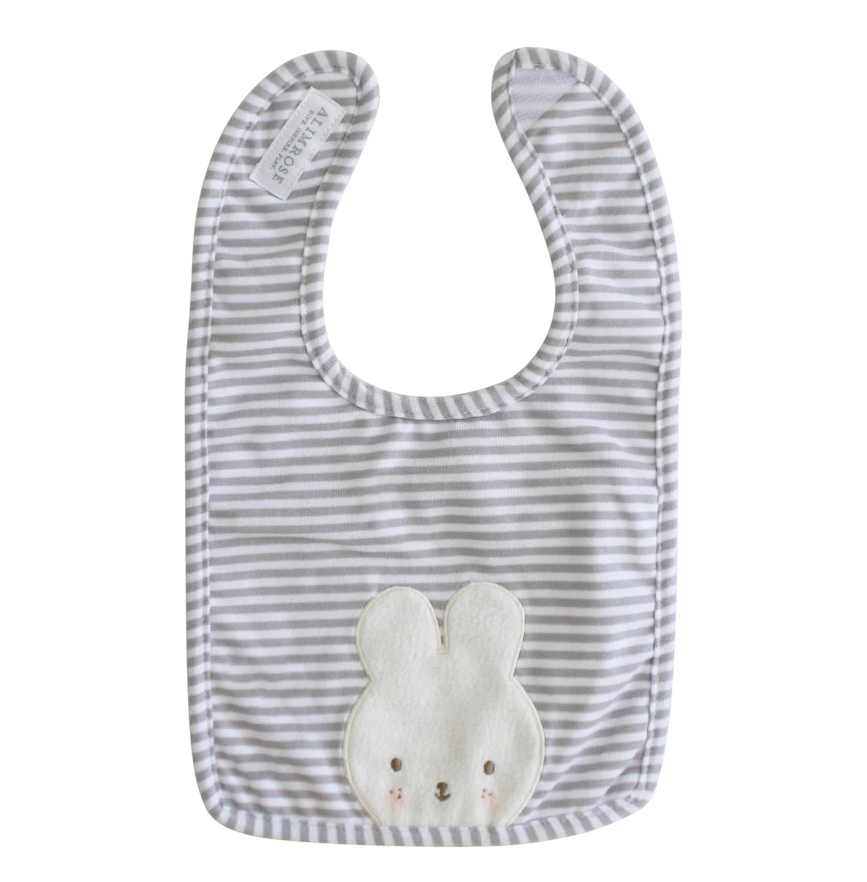 ALIMROSE Baby Bunny Bib Grey