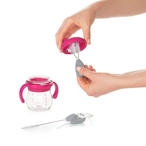OXO TOT STRAW & SIPPY CUP TOP CLEANING SET - GRAY - Bubs Universe