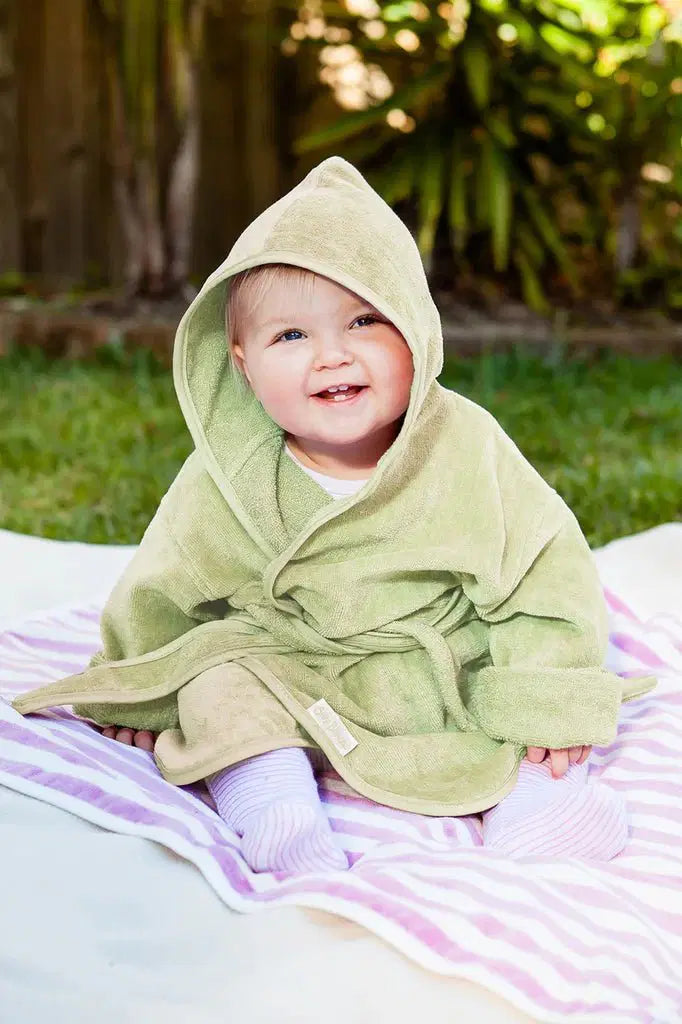 SILLY BILLYZ ORGANICS MINI BATH ROBE SAGE - Bubs Universe