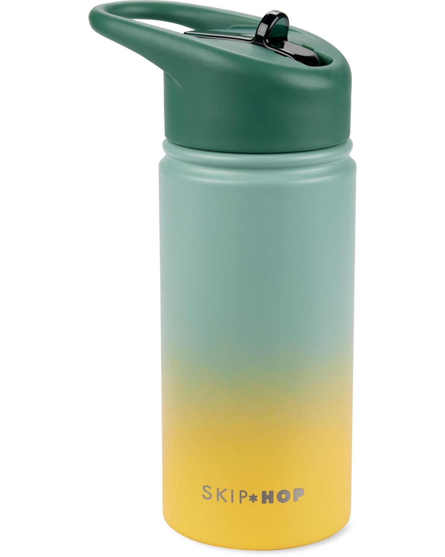 SKIP HOP WANDER STAINLESS STEEL WATER BOTTLE - OMBRE GREEN - Bubs Universe